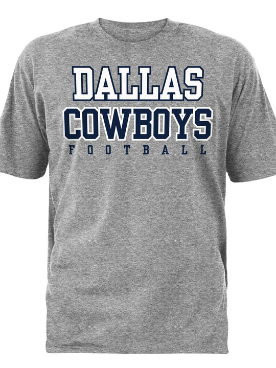 Playera Dallas Cowboys Football Básica  Gris Jaspeado