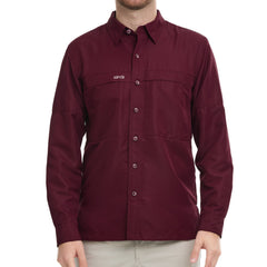 Maroon Explorer Shirt | Long Sleeve-GameGuard