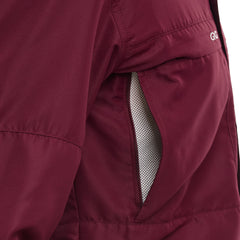 Maroon Explorer Shirt | Long Sleeve-GameGuard- front pocket vent to allow cooling and lightweight feel
