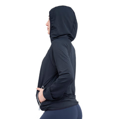 Chaqueta deportiva UV para mujer negra