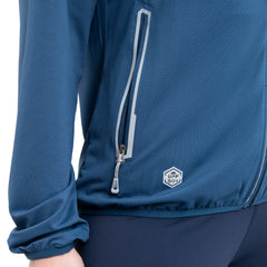 Chaqueta deportiva UV para mujer azul marino