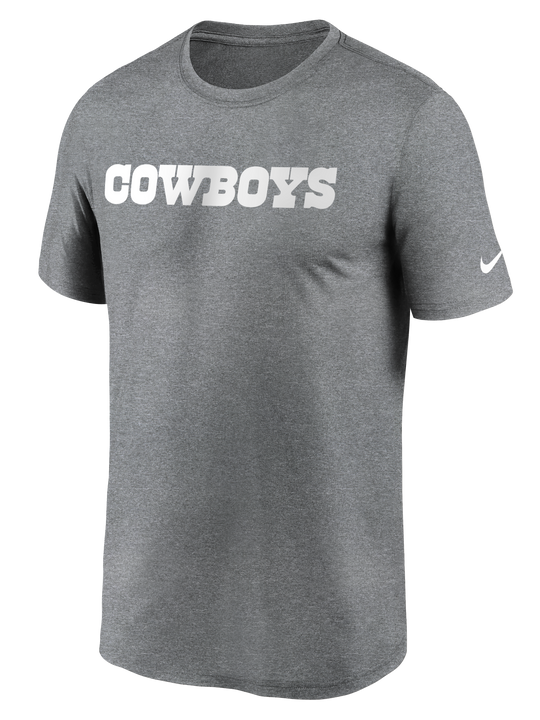 Playera Nike Dallas Cowboys  Wordmark Essential Gris Jaspeado