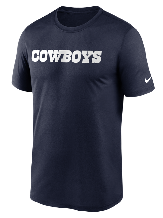 Playera Nike Azul Marino Dallas Cowboys  Wordmark Essential