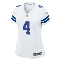 Jersey Dallas Cowboys Mujer Nike Game Dak Prescott  Blanco