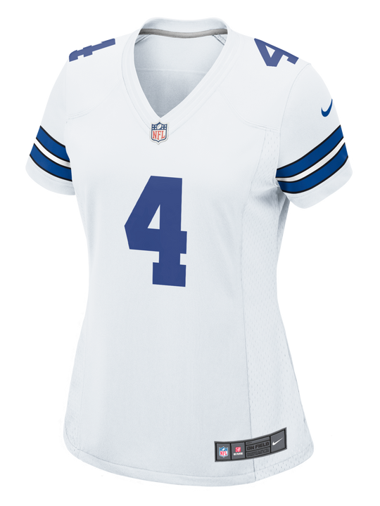 Jersey Dallas Cowboys Mujer Nike Game Dak Prescott  Blanco