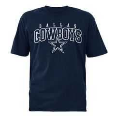 Playera Dallas Cowboys Logo Outline – Azul Marino