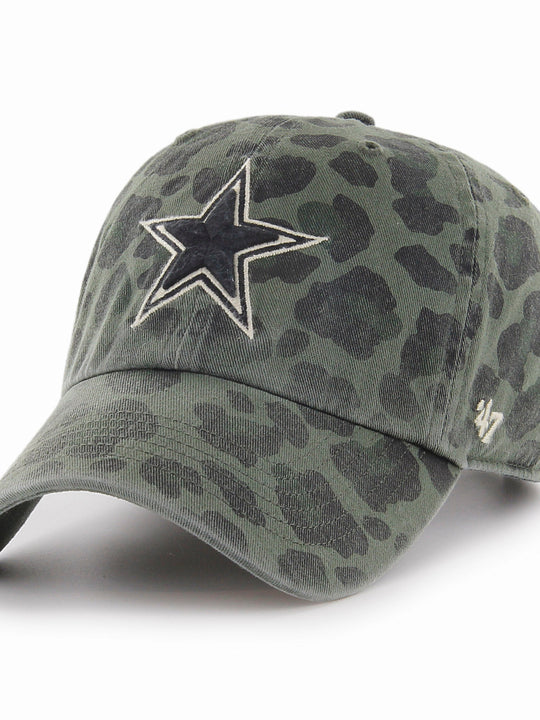 Gorra Verde Militar Dallas Cowboys '47 Brand Leopard Print