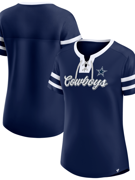 Jersey Dallas Cowboys Mujer Fanatics Lace-Up – Azul Marino/Blanco