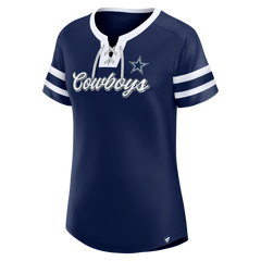 Jersey Dallas Cowboys Mujer Fanatics Lace-Up – Azul Marino/Blanco