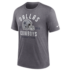 Playera Dallas Cowboys Nike Est. 1960 Helmet Gris Jaspeado