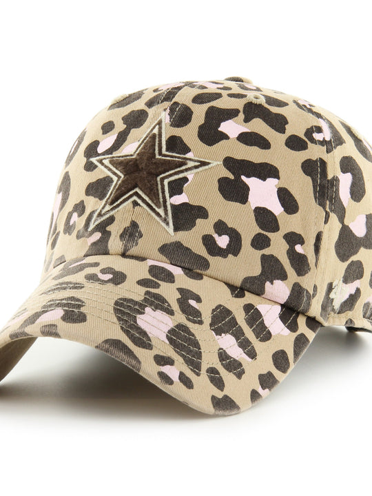 Gorra Dallas Cowboys '47 Brand Leopardo Rosa  Estilo Safari Khaki