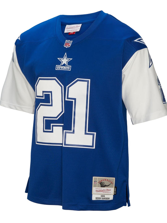Jersey Replica Mitchell & Ness Dallas Cowboys Deion Sanders 21 Throwback 1995