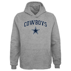 Sudadera Dallas Cowboys Juvenil Logo Clásico  Gris Jaspeado