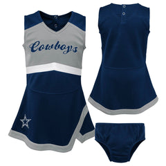 Conjunto Porrista Kids Dallas Cowboys Toddler Cheerleader Set