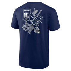 Playera Dallas Cowboys Fanatics Local Pack DAL Map Azul Marino