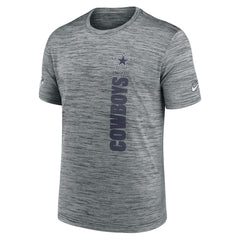 Playera Nike Dallas Cowboys  Legend Sideline Performance Gris Jaspeado