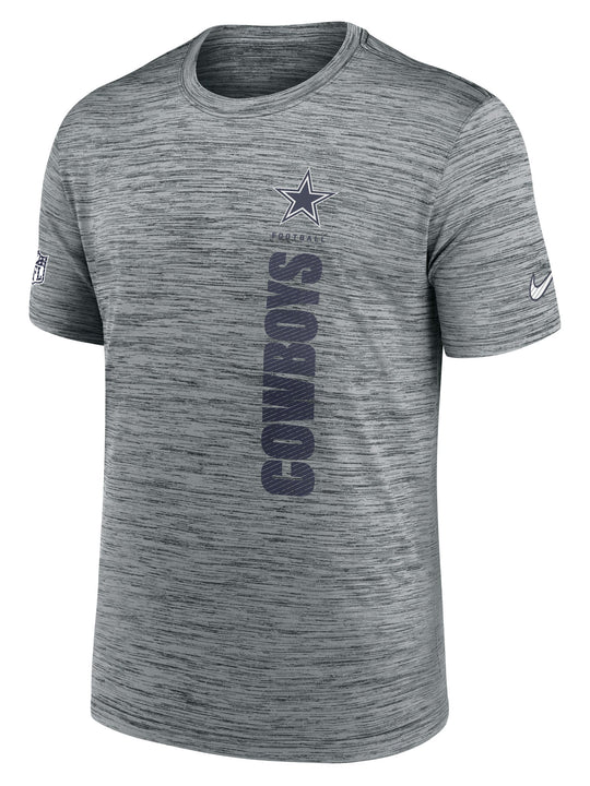Playera Nike Dallas Cowboys  Legend Sideline Performance Gris Jaspeado