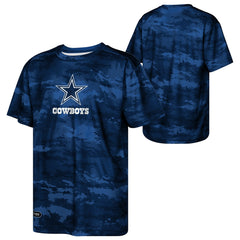 Playera Juvenil Dallas Cowboys NFL Combine Camo Performance  Azul Marino