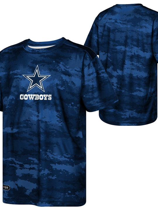 Playera Juvenil Dallas Cowboys NFL Combine Camo Performance  Azul Marino