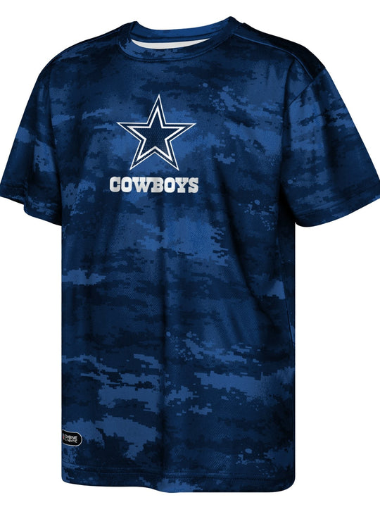 Playera Juvenil Dallas Cowboys NFL Combine Camo Performance  Azul Marino
