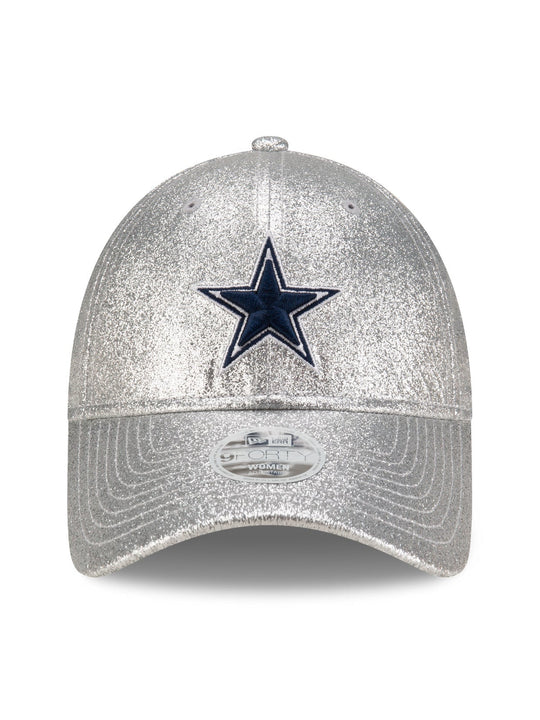 Gorra  New Era Dallas Cowboys Mujer 9FORTY Glitter Shine Plateado