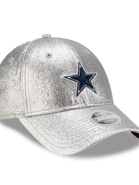 Gorra  New Era Dallas Cowboys Mujer 9FORTY Glitter Shine Plateado