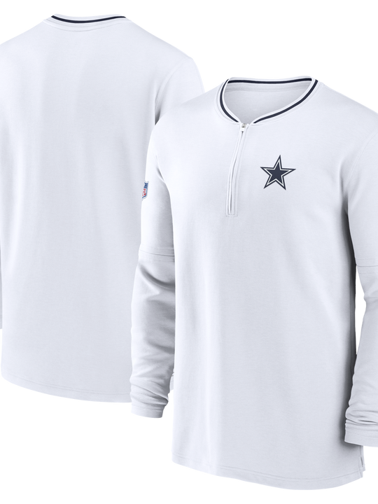 Playera Nike Manga Larga Dallas Cowboys  Sideline Coaches Half-Zip