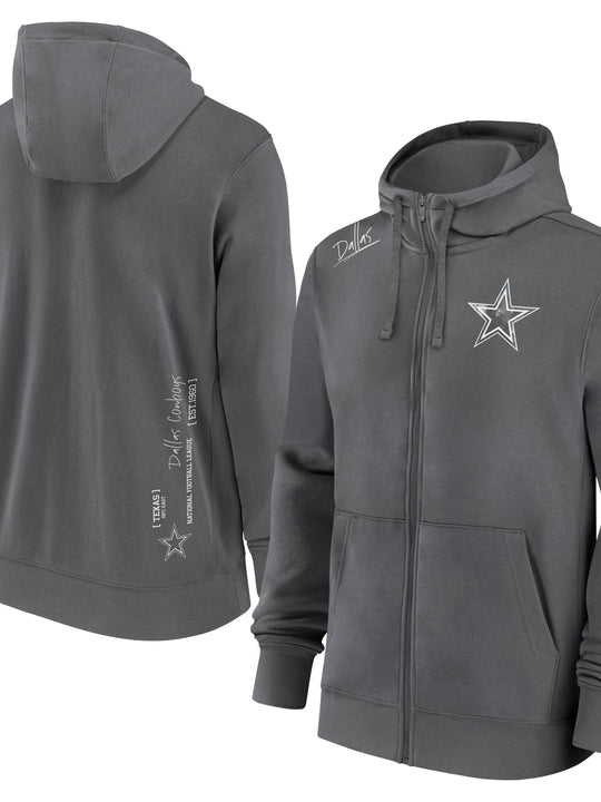 Sudadera Nike Dallas Cowboys  Local Pack Full-Zip Hoodie  Gris Hierro