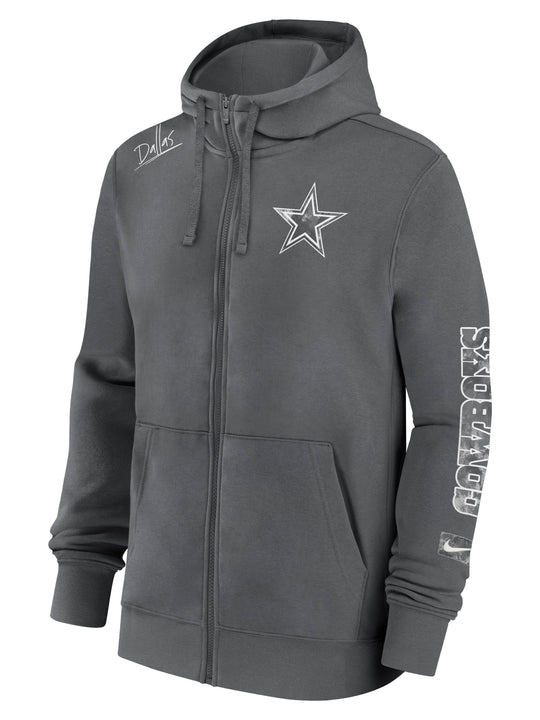 Sudadera Nike Dallas Cowboys  Local Pack Full-Zip Hoodie  Gris Hierro