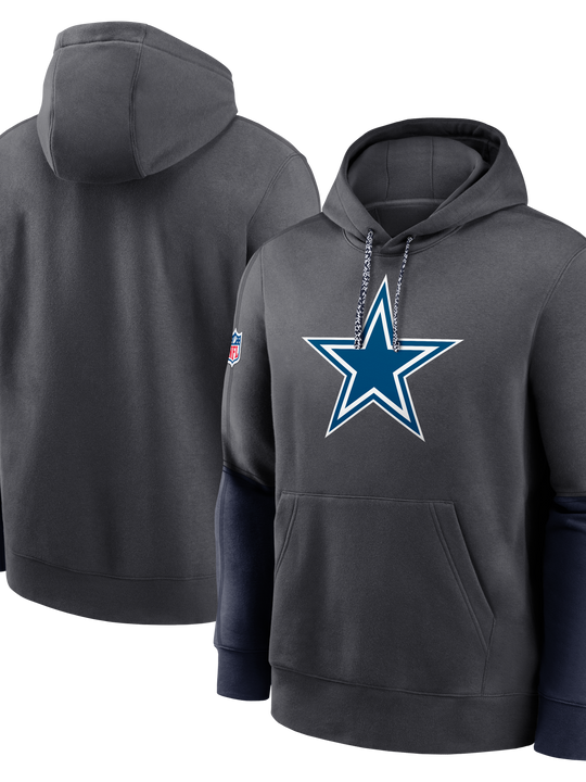 Sudadera Dallas Cowboys Nike Icon Logo Colorblock Hoodie  Gris/Marino