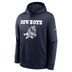 Sudadera Dallas Cowboys Nike Wordmark Throwback Joe Mascot  Azul Marino
