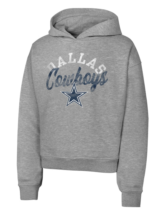 Sudadera Juvenil Dallas Cowboys Gráfica Vintage  Gris Jaspeado