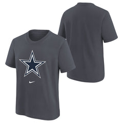Playera Juvenil Dallas Cowboys Nike Logo Essential  Gris Oscuro