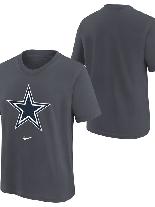 Playera Juvenil Dallas Cowboys Nike Logo Essential  Gris Oscuro