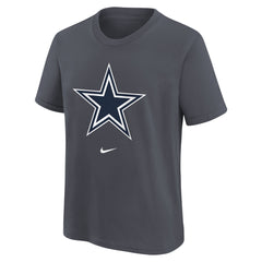 Playera Juvenil Dallas Cowboys Nike Logo Essential  Gris Oscuro