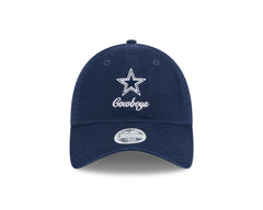 Gorra Dallas Cowboys Mujer New Era 9TWENTY Script Logo Azul Marino