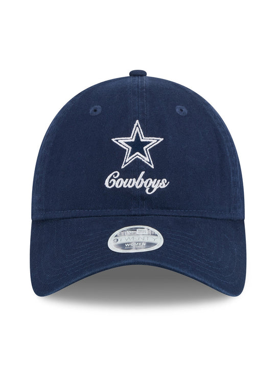 Gorra Dallas Cowboys Mujer New Era 9TWENTY Script Logo Azul Marino