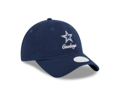 Gorra Dallas Cowboys Mujer New Era 9TWENTY Script Logo Azul Marino