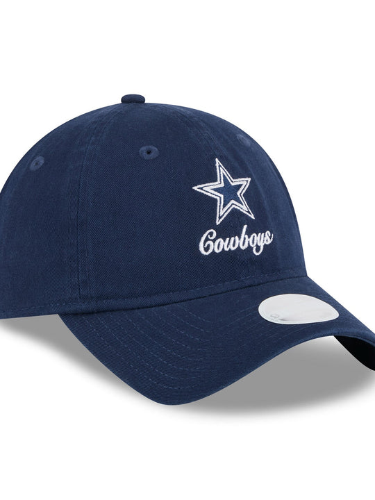 Gorra Dallas Cowboys Mujer New Era 9TWENTY Script Logo Azul Marino