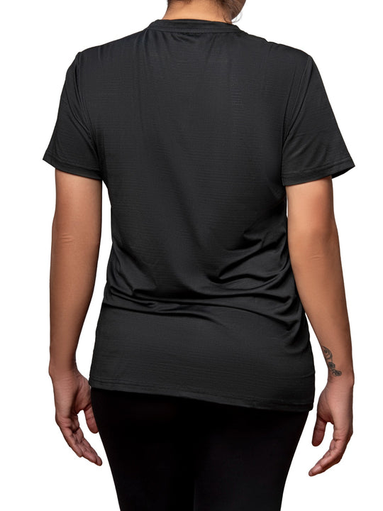 Camiseta deportiva para mujer negra