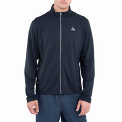 Chaqueta tejida para hombre sin capucha negra