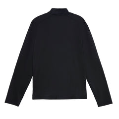 Chaqueta tejida para hombre sin capucha negra