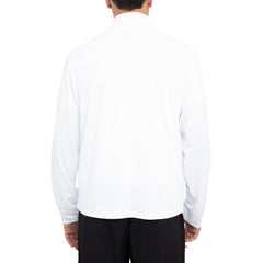 Chaqueta tejida para hombre sin capucha blanca