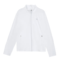 Chaqueta tejida para hombre sin capucha blanca