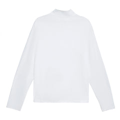Chaqueta tejida para hombre sin capucha blanca