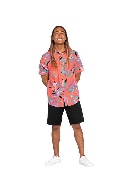 CAMISA LEAF SPRAY WOVEN SS / LRR / VOLCOM