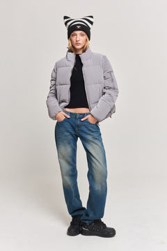 CHAMARRA DESMONTABLE TERRY  GRIS