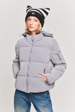 CHAMARRA DESMONTABLE TERRY  GRIS