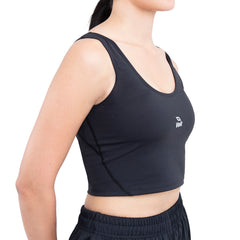 Top de yoga para mujer negro