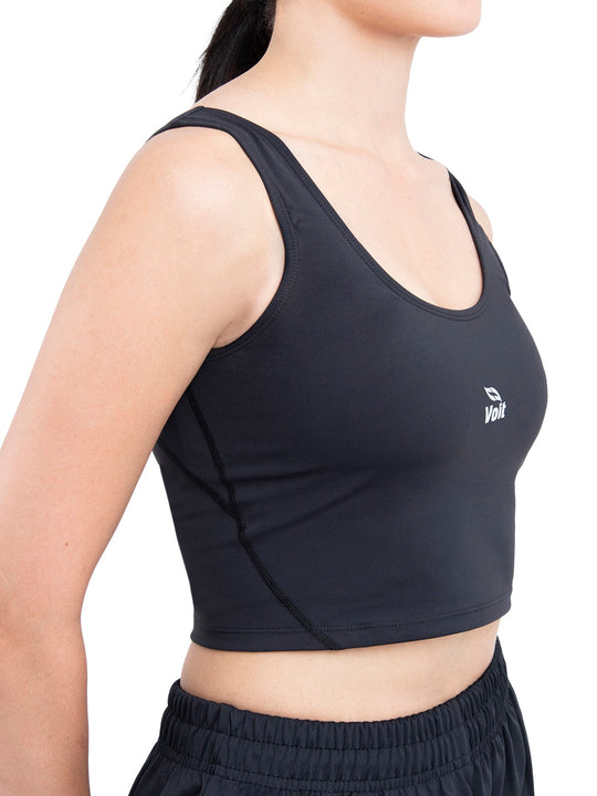 Top de yoga para mujer negro